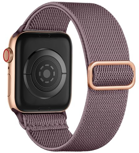 Maledan Solo Loop nylonrem kompatibel med Apple Watch-remmar 40 mm 41 mm 38 mm 42 mm 44 mm 45 mm 46 mm 49 mm kvinnor män – stretchigt elastiskt sportband för iWatch serie 11 10 9 8 7 6 5 4 3 2 1 SE