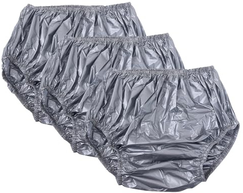 Set med 3 inkontinensbyxor för inkontinens för vuxna, återanvändbara, tvättbara, inkontinensbyxor, vuxenblöjor, för äldre, män och kvinnor A, midja 55 cm