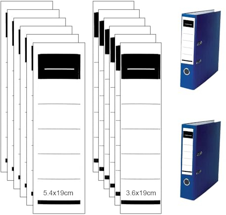 GIDWRIY 100 Pezzi Etichette per Raccoglitori,Adesive Bianche Rettangolari Etichette Adesive per Faldoni Ufficio,Documenti Etichettes per Classificatori,Laboratorio Etichettes Cartelle Autoadesive
