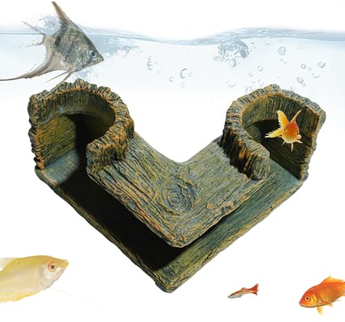 Penlimly Fish Tunnel - Resin Animal Resting Habitat,Shrimp Cave Tunnel Accessories | for Pet Water Tank Resting Tools Indoor Outdoor Hiding