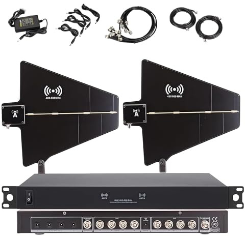 LJXFYSD Wireless Microphone Signal Amplifier, UHF Antenna Power Distribution System | 8 Input/Output Ports, 450-950MHz Frequency Range for Stage Performance Wedding
