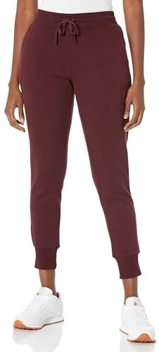 Amazon Essentials Damen Fleece-Jogginghose Mit Bündchen (In Übergrößen Erhältlich), Burgunderrot, L