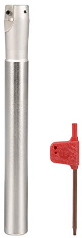 Sourcingmap 0.63 x 6 Indexable End Mill 2 Flute 90 Degree BAP300R R0.8 for APMT1135 Insert