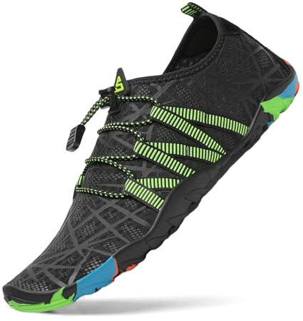 Chaussures Aquatiques Homme Femme pour Sport Surf léger Respirant Water Shoes, C-noir, 43 EU