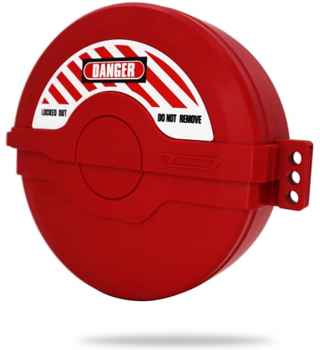 TRADESAFE Gate Valve Lockout - Lockout Tagout Valve for 5 inch to 6-1/2 inch Diameter Handles, OSHA Compliant Gas Lock, Impact Resistant Propane Tank Lock