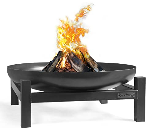 gartendekoparadies.de Exclusive Feuerschale Feuerstelle Feuerkorb aus Naturstahl Gartendekoration aus Stahl (70 cm)