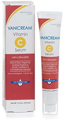 Vanicream Vitamin C Serum - Free of Dyes, Fragrance, Masking Fragrance, Lanolin, Parabens & Formaldehyde Releasers - For Sensitive Skin - 1.2 fl oz