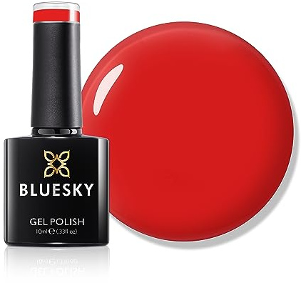 Bluesky Gel Nail Polish 10ml, Heart-led Model - AW2309, Red Soak-Off Gel Polish for Manicure, Professional, Salon & Home Use, Long Lasting, Chip Resistant, Requires Curing Under UV/LED Lamp