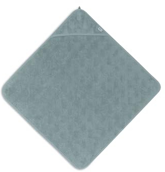 Jollein Kapuzenhandtuch Baby - Frottee, Miffy Jacquard Sea Green - 100% Baumwolle - 75x75cm - Oeko-TEX-Zertifziert - Babyhandtuch mit Kapuze für Mädchen und Jungen