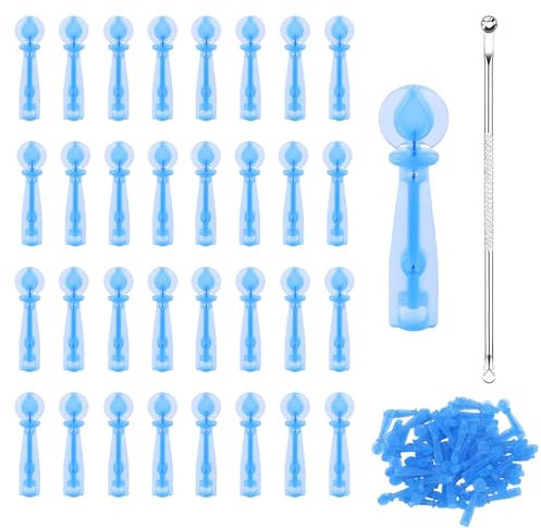 100 Pièces Aiguilles Jetables pour Points Noirs, Dissolvant jetable de boutons d'acné, Blackhead Blemish Remover Tool, Aiguilles pour éliminer L'acné et Outils éliminer Les Imperfections