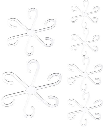 Pinzas de soporte para plantas, ganchos de soporte de tallo, pinzas de jardín en 3 tamaños, varillas de soporte acrílico para plantas de invernadero, 6 clips de pared para plantas trepadoras