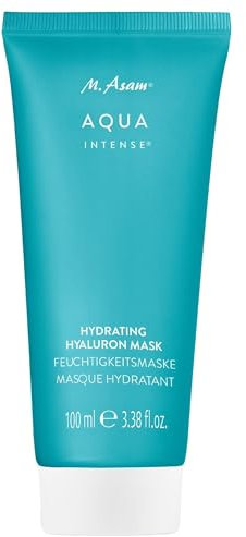M. Asam AQUA INTENSE Hydrating Hyaluron Mask (100 ml) – Kühlende Gesichtsmaske mit Hyaluronsäurekomplex, Feuchtigkeitsspendend und aufpolsternd, Für Männer und Frauen, Parfümfrei, Vegan