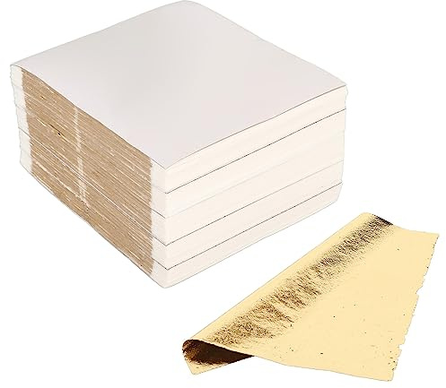 Fafeicy Imitation Av Guldfolie, Dekoration 500 St Lätta Att Använda Guldbladblad för Konstgilding för Hantverk
