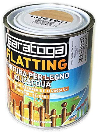 Saratoga flatting 750ml finitura trasparente per legno all'acqua per interni ed esterni (lucido)