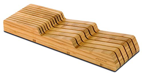 Arcos Blocks, Ceppo Portacoltelli Universale per Cassetto, Fatto di Bambù 39 x 432 x 139 mm,, Colore Marrone