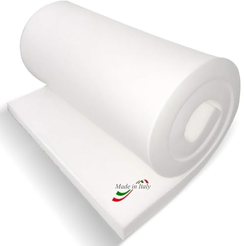 TENDEEVOLUTION Skumgummi för Stoppning med Densitet 18, 25 och 30, Tjocklek från 1 till 10 cm. Skiva 200x100 cm av Polyuretanskum för Kuddar och Soffor (Densitet 30, Tjocklek 3 cm)
