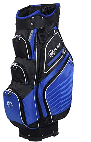 Ram Golf Accubar Cart/Trolley Bag with 14 Way Full Length Divider System, Black/Blue