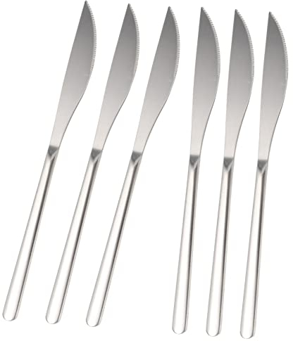 LIFKOME 6 Pezzi Spalmatore Marmellata Domestico Posate Bistecca Resistenti Tagliabistecche Ergonomico in Acciaio Inossidabile