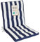 Herlag Niederlehner-Polsterauflage MIA 100x50x5cm | Gestreifte Gartenstuhlauflage | Auflage Blockstreifen für Niedriglehner | Pflegeleichte Easy-Line | Öko Tex 100 | 1 Polster | Blau-Gestreift