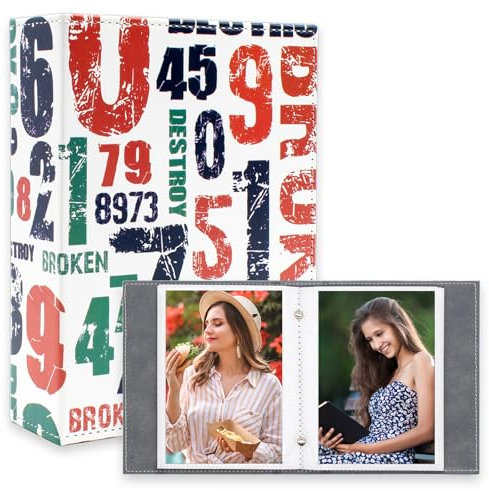 Fotoalbum 4 x 6 Zoll / 15 x 10 cm Fotos, 68 Taschen Hardcover kleine Mini-Kapazität Bilder Album für Familie Hochzeit Jahrestag Baby Urlaub (Nummer)