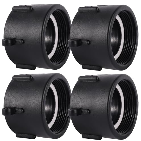 FOGWOWO 4 piezas Adaptador IBC 60 mm Rosca gruesa Importar a BSP 2 Accesorio para tanque IBC Válvula Conexión de manguera Conector de tubo para tanque de agua Barril de lluvia, Contenedor