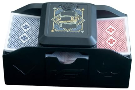 Automatisk pokerkortshuffler – automatisk kortblandare, elektrisk pokerblandare, bärbar automatisk blandningsmaskin | effektivt spelverktyg för gamla människor, vuxna, unga människor
