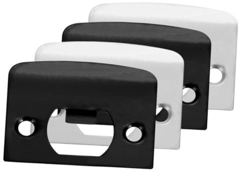 Cabilock 4 Pièces Boucle à Ardillon Verrouillable Plaque De Recouvrement Pour Pêne Dormant Loquet De Sécurité De Gâche De Porte Gâche à Grand Trou Acier Inoxydable