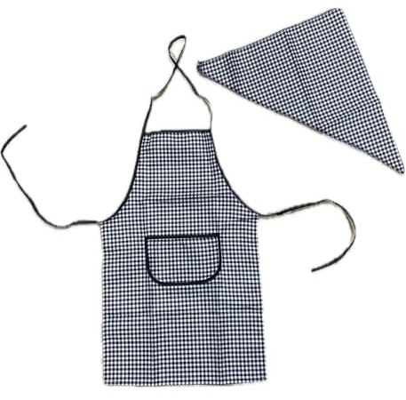 PLUS HOME Disfraz Delantal y Pañuelo (Castañera/o), talla adulto-pequeño. (CUADRO, infantil Recomendo para 4-8 años.)