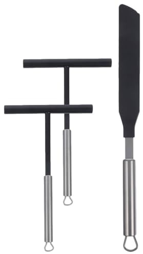 ELAYARD Set da 3 Spatole per Crêpe in Resistente Impugnatura Ergonomica Strumenti per Spalmare Pancake e Tamales Adatti per Domestico