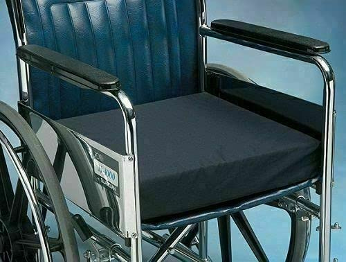 BUY ALL HERE Pressure Relief Wheelchair Seat Cushion Bolster Water Proof Fire Retardant Cover in Black (18 x 16 x 3 Inch) - 45 X 40 X 7 CM (MADE IN UK)