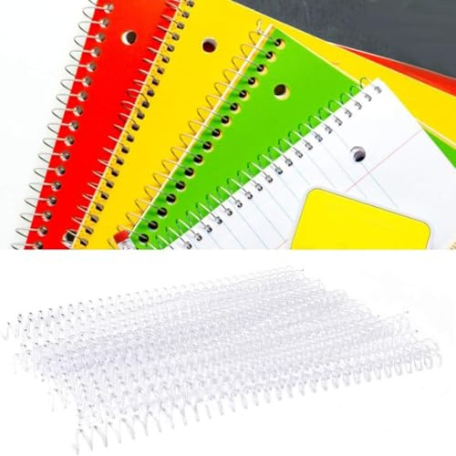 VIFERR Anneau de Reliure en Plastique Anneaux en Spirale de Ressort pour Papier A4 à Feuilles Mobiles 20Pcs 30 Trous (13mm*30 Trous Transparents 20 Bandes)