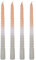 Kerze Gedrehte Spitzkerze mit Farbverlauf Apricot/Grau Pastellfarben 4er-SET Echtwachskerze Wohndekoration Bunt Geschenkidee 2 x 25 cm