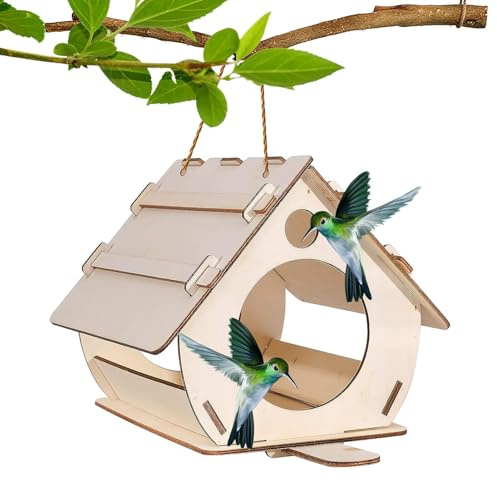 Mangiatoia per uccelli | mangiatoia per uccelli da appendere | casetta per uccelli per esterni per alberi, casette per uccelli per cortili e giardini, dispenser per mangimi colibrì