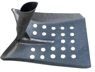 Pala de limpieza de metal para granja, colador de estiércol de aves de corral, pala subacuática, herramientas para limpieza de canales, pala de arena, pala de drenaje (cuadrada)