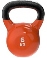 RUSTER Kettlebell Studio 6kg. Pesa Rusa recubierta de Vinilo, Mango Ergonómico, Base Estable, Entrenamiento Funcional, Fitness en Casa.