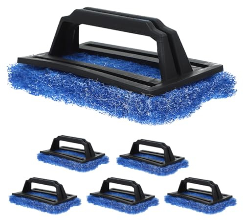 Beatifufu Siebdruckzubehör 6 Stück Reinigungsbürsten mit Griff Tuschepinsel und Scheuerschwamm für Professionelle Reinigung von Bildschirmen und Druckfarben