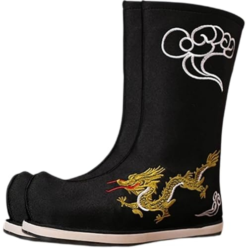 Abbdbd Bottes Traditionnelles Chinoises Anciennes Style Rétro, Bottes De Dragon, Chaussures De Cosplay, Accessoires De Photographie De Costume