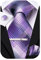 Hi-Tie Mens Purple Gray Ties for Wedding Classic Silk Plaid Checks Necktie Pocket Square Cufflinks Clip Pin Set Formal