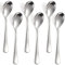 Teaspoons Stainless Steel Teaspoons Coffee Spoons Espresso Spoon Spoon for Yoghurt Pudding Fruit Dessert (No.4) Pack of 6