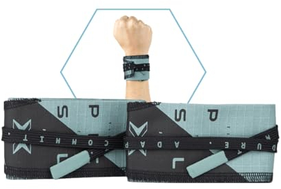 PICSIL – Handgelenkschoner aus Stoff für Cross-Training, hervorragende Gelenkunterstützung, beugen Verletzungen und Sehnenentzündungen vor, ideal für Bodybuilding, Boxen, Gymnastik (grau blau 5cm)