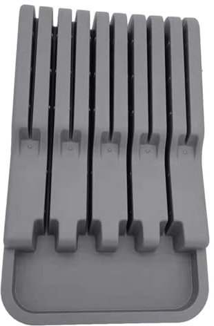 Organizador de bloques de cuchillos para cajón - Inserto organizador de cajón con cortador | Organizador de bloques de corte | Portacuchillas para encimera de cocina | Organizador de cajones de cocina