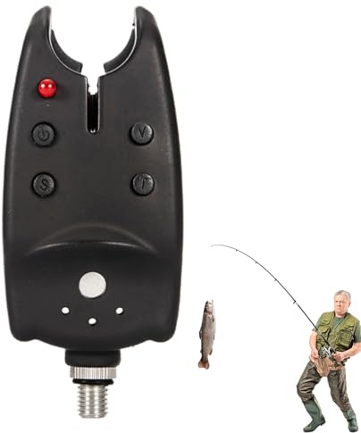 Alarma de mordida – Indicador de mordida y alarma | Alarma de caña de pescar de larga distancia, alarma de picada para pesca nocturna, caña de pescar, alarma de mordida, caña de pescar