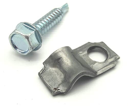 25 x Spanndrahthalter Nirosta Maschendraht Zaun Zaunzubehör Zaunpfosten Zubehör Zaun Pfostenzubehör Halter Zubehör Pfosten + Bohrschraube