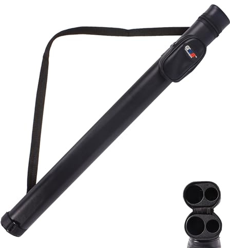 GSE 1x1 Deluxe Hard Pool Cue Case, Holds 1 Butt and 1 Shaft, Deluxe Black