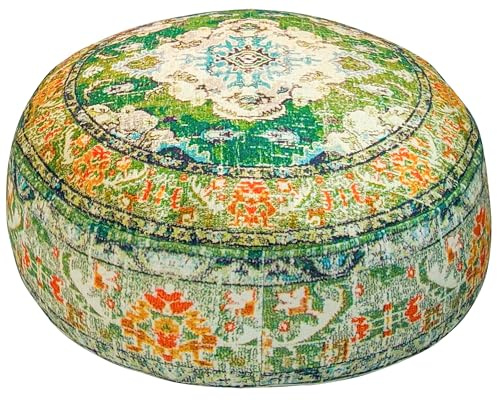 Mandala Life ART Bohemisk yogadekor kuddfodral - 60 x 20 cm - örngott rund meditationsmatta - dekorativ sittsäck tryckt bomullsmatta