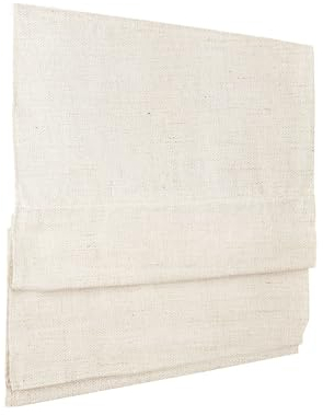 Victoria M. Ivora Raffrollo Rollo Faltrollo, ohne Bohren, stabile Aluminium-Schienen, mit Schnurzug, für Fenster und Türen, 60 x 240 cm, Elfenbein-meliert