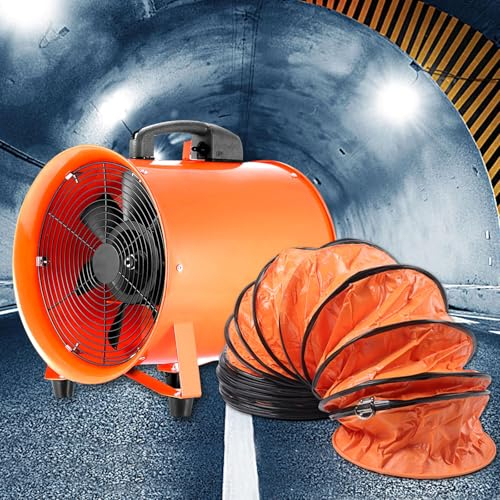 GebläSe AxialgebläSe BaulüFter Bauventilator BaugebläSe Ventilator LüFtergebläSe Industrie Abluft Industrieventilator LüFter AxiallüFter GeräUschpegel IndustrielüFter Mit 10M Pvc Schlauch 250Mm