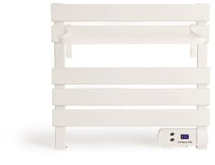 CREATE / WARM Towel MINI/Elektrischer Badheizkörper Cremeweiß mit Regal / 52,3x8x55,8cm / Leise, geringer Verbrauch, LCD-Display, 150W