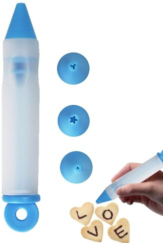 Penna per tubazioni – Strumento per decorare torte in silicone, per glassa, biscotti, crema, pasticceria, cioccolato, fai da te, accessorio da cucina per pasticceria e pasticceria
