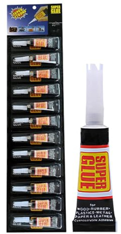 LUDHEP 12 colle istantanee extra forti, super colla, per saldatura, colla ad olio ad alta resistenza, per metallo, ceramica, gomma, plastica, legno, pelle, 3 g